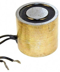 Mag-Mate - 1" Long, 4 Watts, 20 Lb Max Magnetic Pull Electromagnet - 10-32 Thread, 24 DC Output Voltage - Caliber Tooling