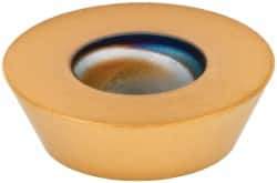 Kennametal - RFCW53 GN Grade KC725M Carbide Milling Insert - TiN/TiCN/TiN Finish, 3/16" Thick, 5/8" Inscribed Circle - Caliber Tooling