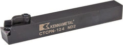 Kennametal - CTCP, Neutral Cut, 0° Lead Angle, 3/4" Shank Height x 3/4" Shank Width, Positive Rake Indexable Turning Toolholder - 6" OAL, TP..42. Insert Compatibility, Series Kendex - Caliber Tooling