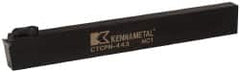 Kennametal - CTCP, Neutral Cut, 0° Lead Angle, 1" Shank Height x 1/2" Shank Width, Positive Rake Indexable Turning Toolholder - 8" OAL, TP..42. Insert Compatibility, Series Kendex - Caliber Tooling