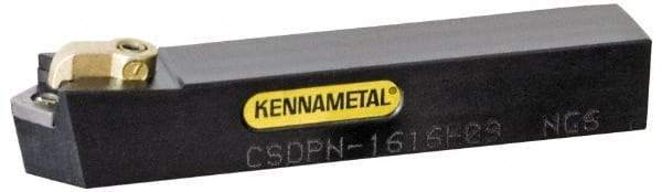 Kennametal - CSDP, Neutral Cut, 0° Lead Angle, 20mm Shank Height x 20mm Shank Width, Positive Rake Indexable Turning Toolholder - 125mm OAL, SP.. Insert Compatibility, Series Kendex - Caliber Tooling