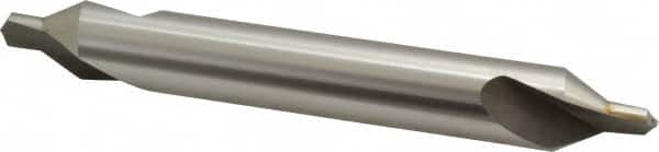 Interstate - #8 Plain Cut 60° Incl Angle High Speed Steel Combo Drill & Countersink - Caliber Tooling