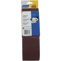 Norton - 3" Wide x 24" OAL, 80 Grit, Aluminum Oxide Abrasive Belt - Caliber Tooling