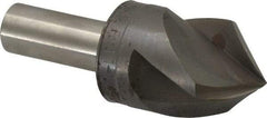 M.A. Ford - 1-1/8" Head Diam, 1/2" Shank Diam, 3 Flute 90° High Speed Steel Countersink - Bright Finish, 3-1/4" OAL, 0.34" Nose Diam, Single End, Straight Shank, Right Hand Cut - Caliber Tooling