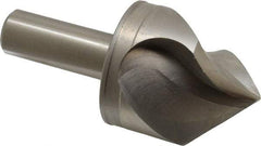 M.A. Ford - 2" Head Diam, 3/4" Shank Diam, 3 Flute 90° High Speed Steel Countersink - Bright Finish, 4-1/4" OAL, 0.6" Nose Diam, Single End, Straight Shank, Right Hand Cut - Caliber Tooling