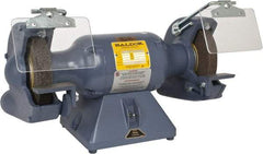 Baldor - 7" Wheel Diam x 1" Wheel Width, 1/2 hp Grinder - 5/8" Arbor Hole Diam, 1 Phase, 3,600 Max RPM, 115 Volts - Caliber Tooling