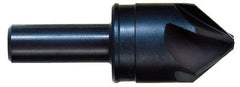 Hertel - 1" Head Diam, 1/2" Shank Diam, 6 Flute 82° High Speed Steel Countersink - Caliber Tooling