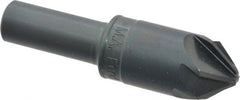 M.A. Ford - 3/4" Head Diam, 1/2" Shank Diam, 6 Flute 82° High Speed Steel Countersink - Caliber Tooling