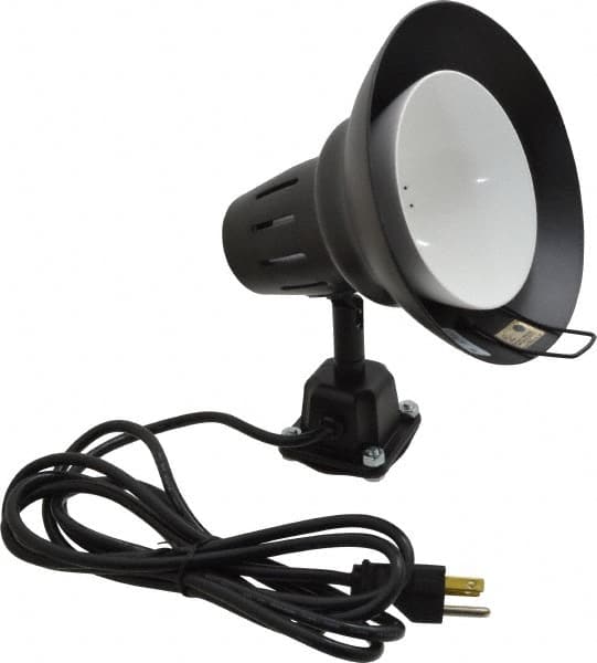 Electrix - Direct Mounted, Incandescent, Black, General Purpose Task Light - 100 Watt, 120 Volt, Nonmagnifying - Caliber Tooling