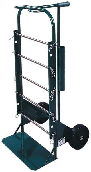 Greenlee - 300 Lb Capacity, 22-1/2" Wide x 23" Long x 47" High Wire Cart - 5 Slot, 15 Spool, Steel - Caliber Tooling