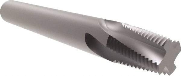 Allied Machine and Engineering - 1-11 BSPT, 0.62" Cutting Diam, 4 Flute, Solid Carbide Helical Flute Thread Mill - Internal/External Thread, 1.546" LOC, 4" OAL, 5/8" Shank Diam - Caliber Tooling