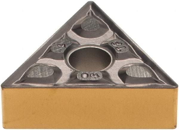 Iscar - TNMG331 TF Grade IC807 Carbide Turning Insert - TiN/TiAlN Finish, 60° Triangle, 3/8" Inscr Circle, 3/16" Thick, 1/64" Corner Radius - Caliber Tooling