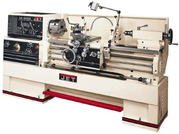 Jet - 16" Swing, 60" Between Centers, 230/460 Volt, Triple Phase Engine Lathe - 7MT Taper, 7-1/2 hp, 25 to 1,800 RPM, 3-1/8" Bore Diam, 44" Deep x 66" High x 115-1/2" Long - Caliber Tooling