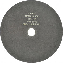 Made in USA - 10" 46 Grit Aluminum Oxide Cutoff Wheel - 1/16" Thick, 1-1/4" Arbor, 6,500 Max RPM, Use with Chop Saws - Caliber Tooling