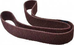 Brite Star - 2" Wide x 60" OAL, Aluminum Oxide Abrasive Belt - Aluminum Oxide, Medium, Nonwoven, Series SC-BS - Caliber Tooling