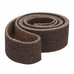 Brite Star - 2" Wide x 72" OAL, Aluminum Oxide Abrasive Belt - Aluminum Oxide, Coarse, Nonwoven, Series SC-BS - Caliber Tooling