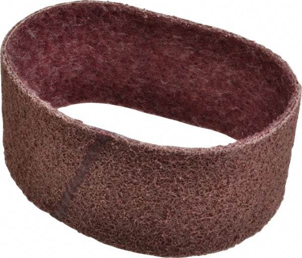 Brite Star - 3" Wide x 18" OAL, Aluminum Oxide Abrasive Belt - Aluminum Oxide, Medium, Nonwoven, Series SC-BS - Caliber Tooling