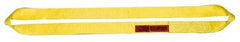 Lift-All - 7' Long x 4" Wide, 15,500 Lb Vertical Capacity, 2 Ply, Nylon Web Sling - 12,400 Lb Choker Capacity, Yellow - Caliber Tooling