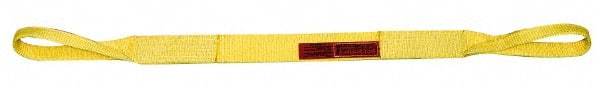 Lift-All - 8' Long x 6" Wide, 1 Ply, Nylon Web Sling - 5,800 Lb Choker Capacity, Yellow - Caliber Tooling