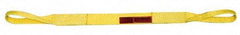 Lift-All - 20' Long x 2" Wide, 4,800 Lb Vertical Capacity, 2 Ply, Nylon Web Sling - 3,800 Lb Choker Capacity, Yellow - Caliber Tooling