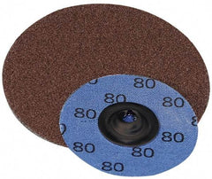 Superior Abrasives - 3" Disc Diam, 100 Grit, Aluminum Oxide Quick Change Disc - Type S Attaching System, Coated, Fine Grade - Caliber Tooling