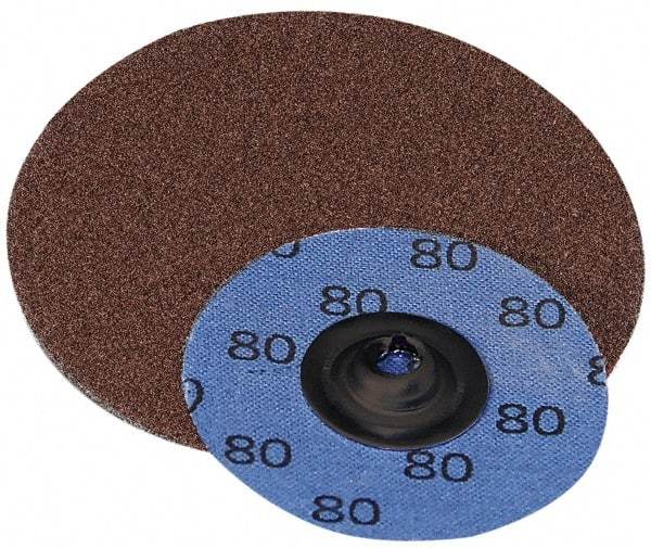 Superior Abrasives - 1-1/2" Disc Diam, 60 Grit, Aluminum Oxide Quick Change Disc - Type S Attaching System, Coated, Medium Grade - Caliber Tooling