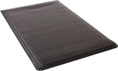 Wearwell - 5 Ft. Long x 3 Ft. Wide x 9/16 Inch Thick, Vinyl Diamond Plate Surface Pattern, Electrically Conductive Antistatic Matting - 1 x 106 to 8 x 106 Ohm Surface to Surface, 5 x 105 to 1 x 107 Ohm Surface to Ground Resistivity, Black - Caliber Tooling