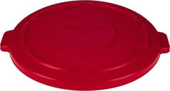 Rubbermaid - Round Lid for Use with 44 Gal Round Trash Cans - Red, Polyethylene, For Brute Trash Cans - Caliber Tooling