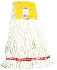 Rubbermaid - 5" Yellow Head Band, Small Blended Fiber Loop End Mop Head - 4 Ply, Use for General Purpose - Caliber Tooling