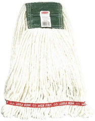 Rubbermaid - 5" Green Head Band, Medium Blended Fiber Loop End Mop Head - 4 Ply, Use for General Purpose - Caliber Tooling