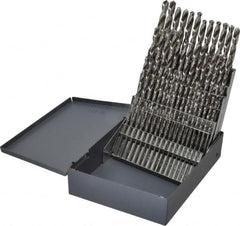 Drill Bit Set: Jobber Length Drill Bits, 60 Pc, 118 °, High Speed Steel Oxide, Standard, Straight Shank