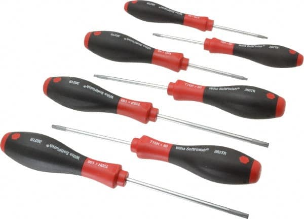 Wiha - 7 Piece TR7 to TR25 Ergonomic Handle Torx Driver Set - TR7, TR8, TR9, TR10, TR15, TR20, TR25 - Caliber Tooling