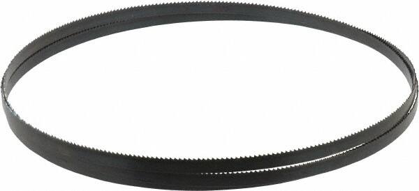 Disston - 10 TPI, 7' 9-1/2" Long x 3/8" Wide x 0.025" Thick, Welded Band Saw Blade - Carbon Steel, Toothed Edge, Raker Tooth Set, Hard Back, Contour Cutting - Caliber Tooling