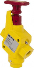 Parker - 1/2" NPT Safety Lockout Valve - 3-Way, 2 Position, Handle, 9.5 CV Rate, 250 Max psi & 160°F Max Temp - Caliber Tooling