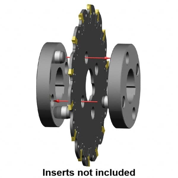 Kennametal - Arbor Hole Connection, 0.1575" Cutting Width, 1.378" Depth of Cut, 125mm Cutter Diam, 1.2598" Hole Diam, 11 Tooth Indexable Slotting Cutter - KVNS Toolholder, 3.900 Insert - Caliber Tooling