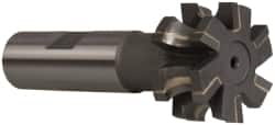 Whitney Tool Co. - 3/16" Radius, 3/8" Circle Diam, 1-3/8" Cutter Diam, 3/4" Cutting Width, Shank Connection, Concave Radius Cutter - 3/4" Shank Diam, 3-1/2" OAL, Carbide-Tipped, Uncoated, Profile Ground, 6 Teeth, Weldon Flat - Caliber Tooling