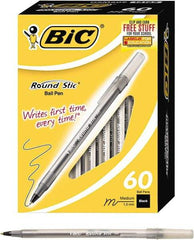 Bic - Ball Point Round Stick Grip Pen - Black - Caliber Tooling