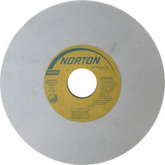 Norton - 7" Diam x 1-1/4" Hole x 1/2" Thick, J Hardness, 120 Grit Surface Grinding Wheel - Aluminum Oxide, Type 1, Fine Grade, 3,600 Max RPM, Vitrified Bond, No Recess - Caliber Tooling