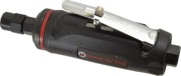 Universal Tool - 1/4" Collet, Straight Handle, Angle Air Die Grinder - 23,000 RPM, Rear Exhaust, 4 CFM, 0.66 hp, 90 psi, 1/4 NPT - Caliber Tooling