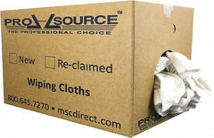 PRO-SOURCE - Virgin Cotton T-Shirt Rag - Lint-Free, White, 3 to 4 Pieces per Lb, Comes in Box - Caliber Tooling