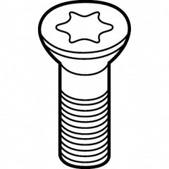 Kennametal - Torx Cap Screw for Indexable Milling - M2.5x0.45 Thread, For Use with Inserts - Caliber Tooling