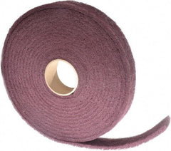 3M - 30' Long x 2" Wide Nonwoven Roll - Very Fine Grade, Purple, Aluminum Oxide - Caliber Tooling