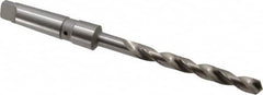 Value Collection - 17/32", 3MT 118° Point Cobalt Taper Shank Drill Bit - Bright Finish, 5-1/8" Flute Length, 9-3/4" OAL, Spiral Flute, Through Coolant - Caliber Tooling