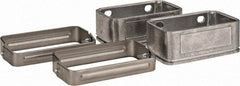 KabelSchlepp - 4.57 Inch Outside Width x 2.68 Inch Outside Height, Cable and Hose Carrier Stainless Steel Tube Mounting Bracket Set - 5.51 Inch Bend Radius, 4.01 Inch Inside Width x 2.05 Inch Inside Height - Caliber Tooling