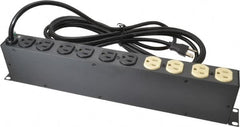 Tripp-Lite - 12 Outlets, 120 Volts, 15 Amps, 15' Cord, Power Outlet Strip - Rack Mount, 5-15P NEMA Configuration, 17-1/2" Strip, ANSI C62.41, IEEE 587, IEEE 587 Category A Specifications, IEEE 587 Category B Specifications, UL1449 3rd Edition - Caliber Tooling