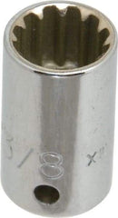 Proto - 1/4" Drive, 3/8" Socket, Spline Socket - 12 Points, 59/64" OAL - Caliber Tooling