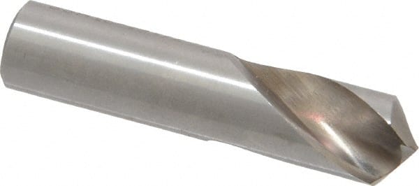 Interstate - 7/16" Body Diam, 118°, 2" OAL, High Speed Steel Spotting Drill - Caliber Tooling