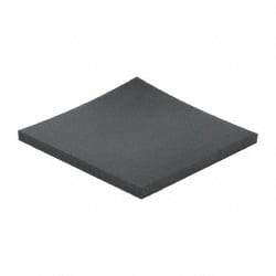 Made in USA - 12" Long, 12" Wide, 3/4" Thick, Buna-N Rubber Foam Sheet - 50 to 60 Durometer, Black, -40 to 212°F, 1,500 psi Tensile Strength, Stock Length - Caliber Tooling