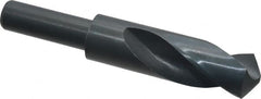 Interstate - 1-1/8" Drill, 118° Point, High Speed Steel Silver Deming & Reduced Shank Drill Bit - Exact Industrial Supply