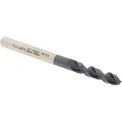 Screw Machine Length Drill Bit: 0.1929″ Dia, 130 °, Cobalt TiAlN Finish, Right Hand Cut, Parabolic Flute, Straight-Cylindrical Shank